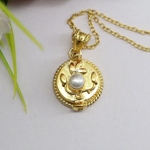 Pearl Pendant, Box Pendent,925 Silver pendant,gold plated Pendant,locket necklace,Handmade Pendant,Gift for Her
