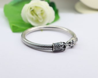 超特価激安の商品をすべて Christmas Gifthandmade Carving Bangle, 925 Silver Bracelet アクセサリー