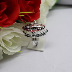 Christmas gift Locket ring, crocodile Ring, 925 sterling silver ring, Compartment ring, love ring, small box ring, gift for her