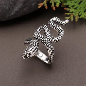 Snake Designer Silver Ring, 925 Sterling Silver Handmade