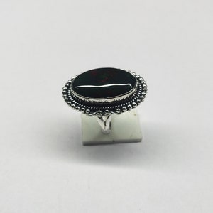 Blood Stone Ring, 925 Sterling Silver, Long Oval Ring, Bloodstone Ring, Gemstone Ring, Statement Ring, Silver Rig, Gift For Her,