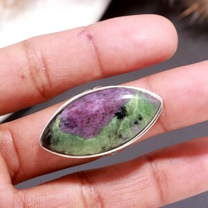Natural Ruby Zoisite Marquis Ring, 925 Sterling Silver Ring, Handmade Gemstone Jewelry
