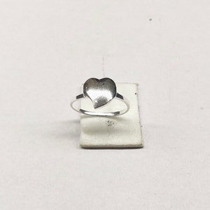 Heart Signet 925 Silver Heart Ring, Minimalist Ring, Love Ring, Gift for Girlfriend, Wide Ring, Silver Love Ring, Gift for her,