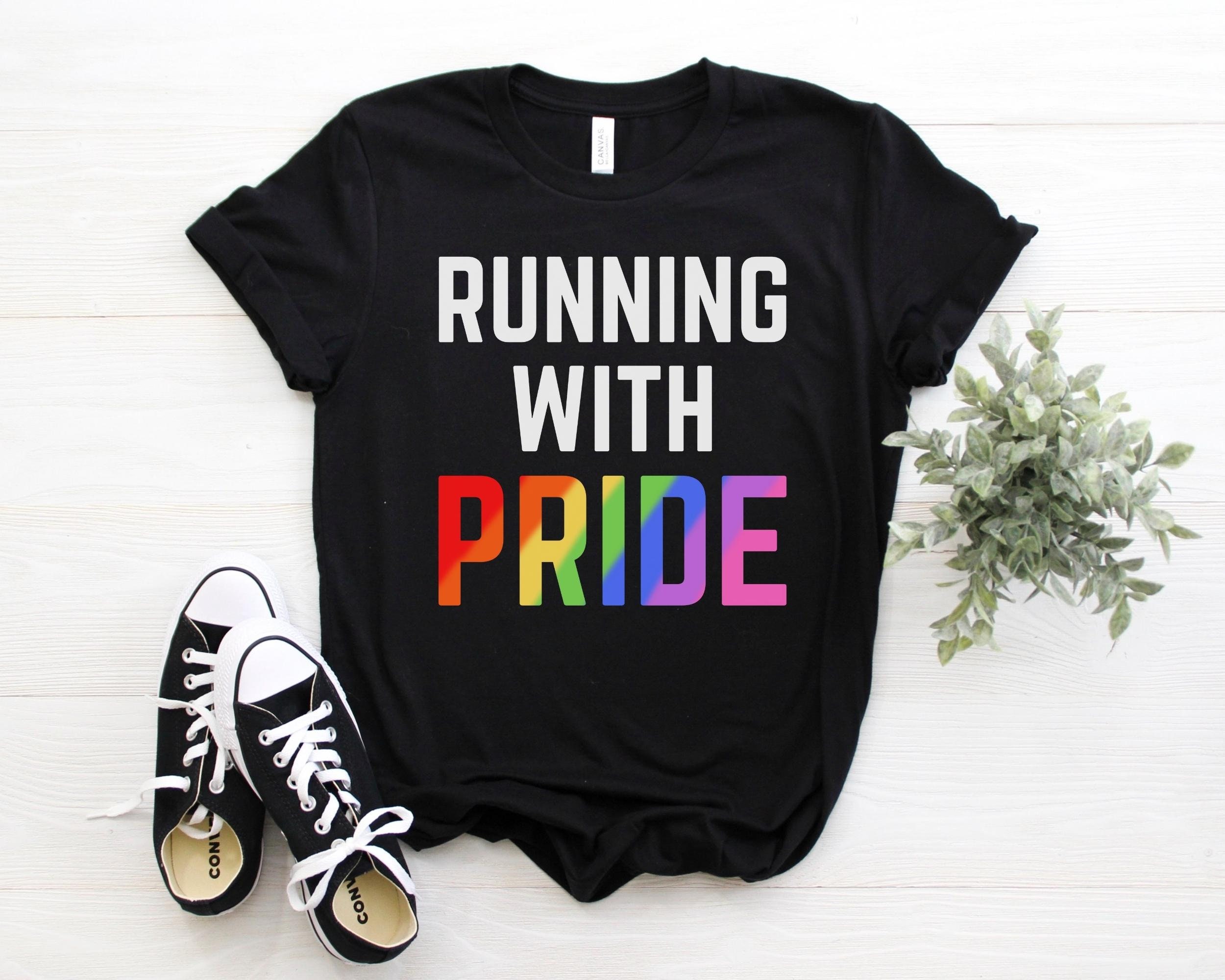 Running With Pride Funny Workout Shirt 