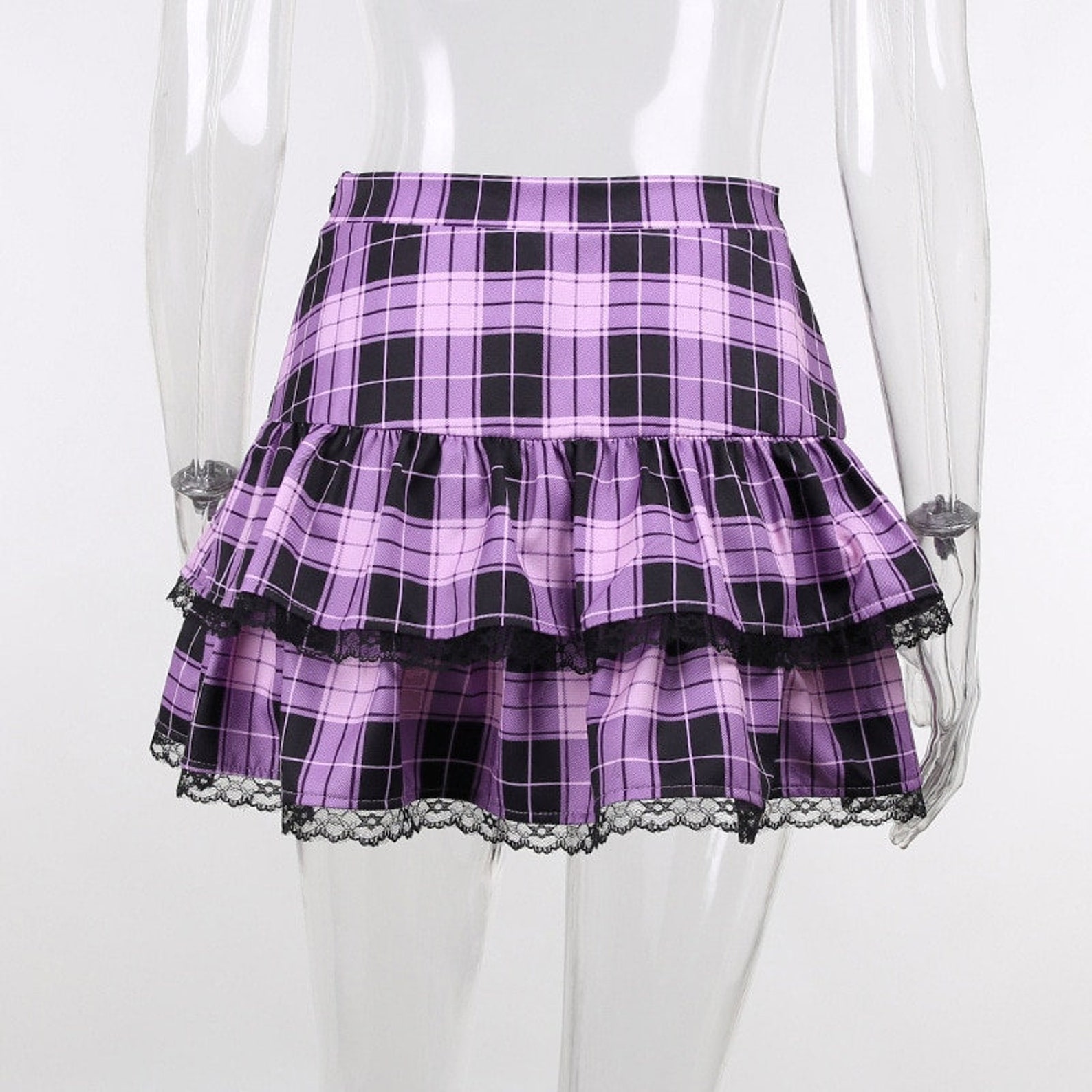 Pastel Gothic Skirt Harajuku Punk Pleated Skirt Grunge EGirl Etsy
