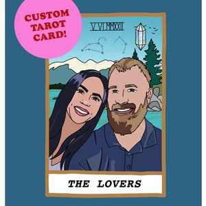 Ilustración de carta de tarot personalizada
