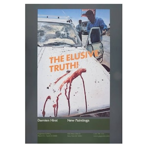 Cartel original de la exposición de Damien Hirst La verdad elusiva 2005