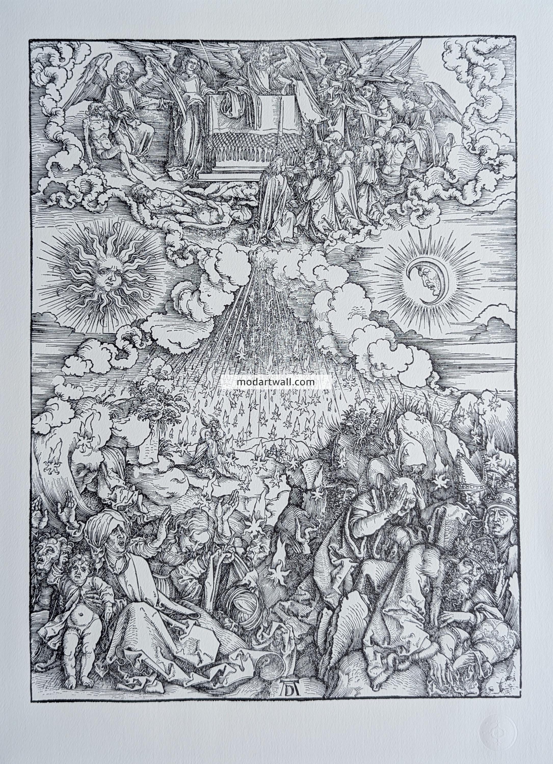 Albrecht Durer vintage lithograph from The Apocalypse 1992