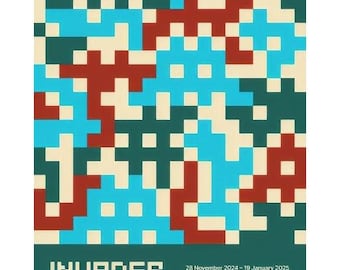 Invader original exhibition poster Fine Art Wall Print Wall Art Decor Home Office Modern Wall Decor Wall Art Stylish Wall Decoration