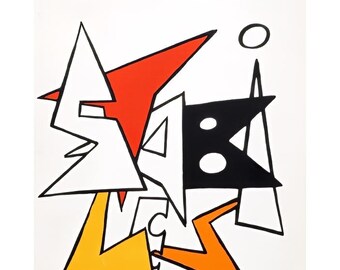 Alexander Calder vintage lithograph 1963 Fine Art Wall Print Wall Art Decor Home Office Modern Wall Decor Wall Art Stylish Wall Decoration