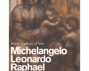 Leonardo Da Vinci original exhibition poster  Fine Art Wall Print Wall Art Decor Home Office Modern Wall Decor Wall Art Stylish Wall