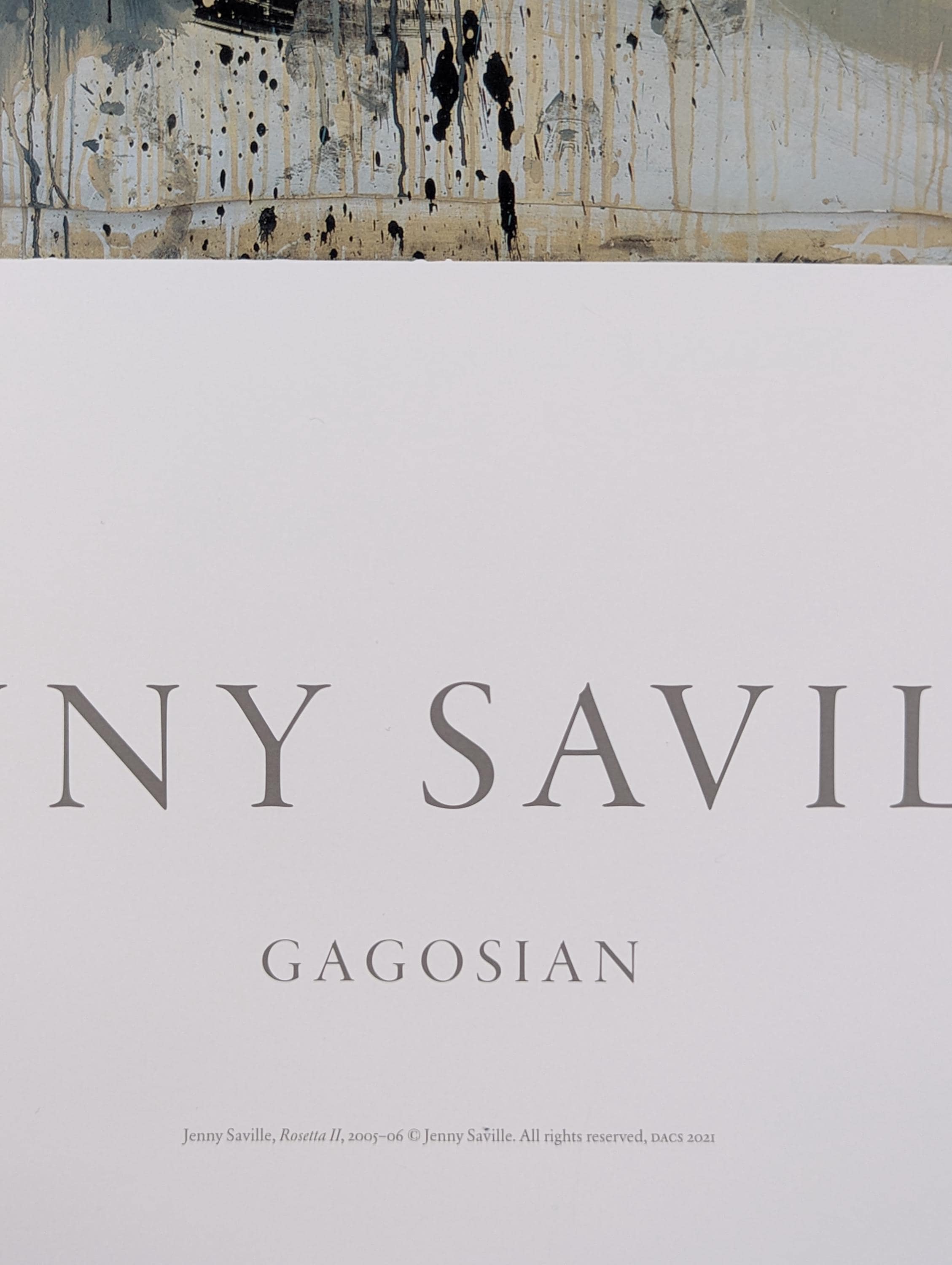 Jenny Saville Original Exhibition Poster Rosetta 2 Authentic Fine