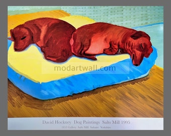 David Hockney Dog Show Dog 38 Exhibition Poster original authentic vintage poster print
