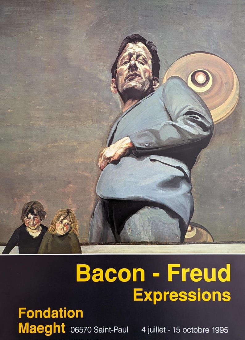 Lucian Freud Original Exhibition Poster Reflection With Two Children ...