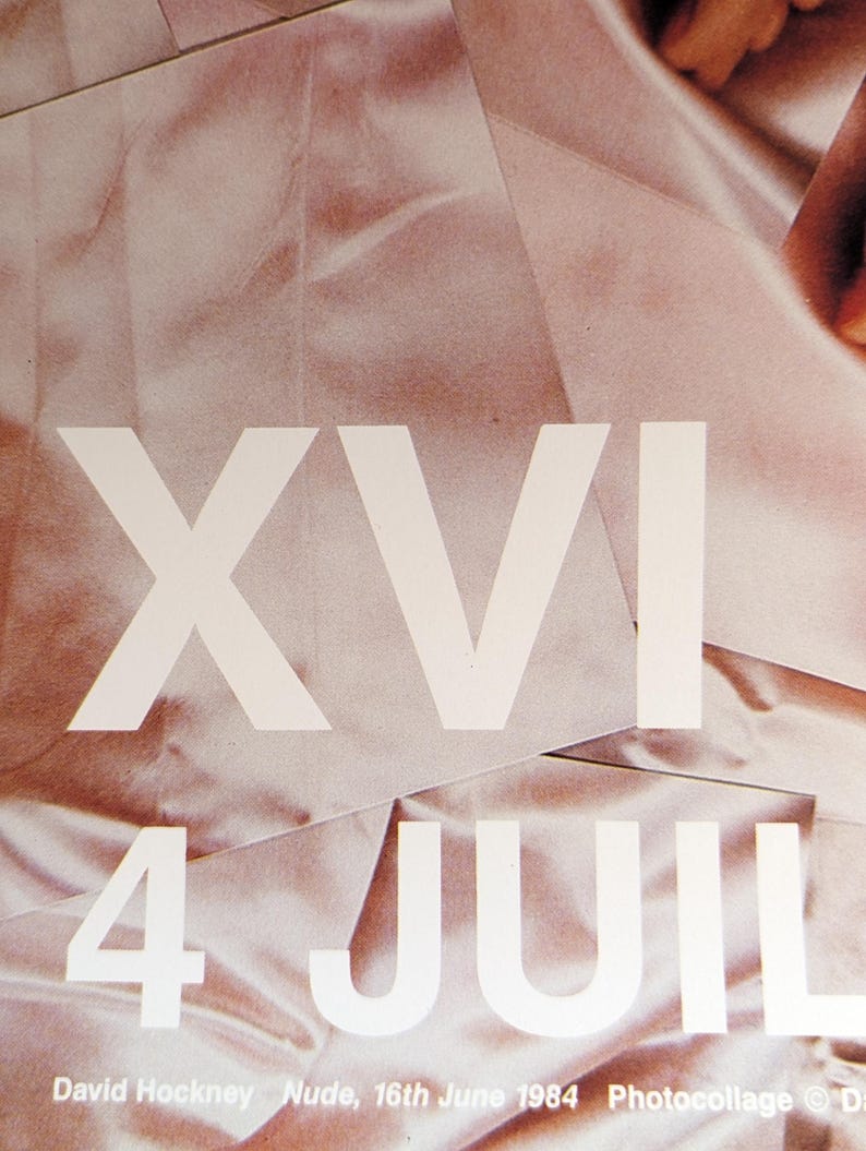 David Hockney Poster XVI RIP ARLES Theresa Russel original authentisches 1980er Jahre seltenes und Vintage Poster Bild 2