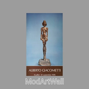 Giacometti Alberto exhibition poster 1978 Modern and Contemporary Art authentic vintage print poster