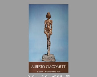 Giacometti Alberto exhibition poster 1978 Modern and Contemporary Art authentic vintage print poster