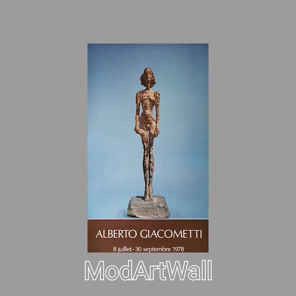 Giacometti Alberto affiche d’exposition 1978 Art moderne et contemporain authentique affiche vintage