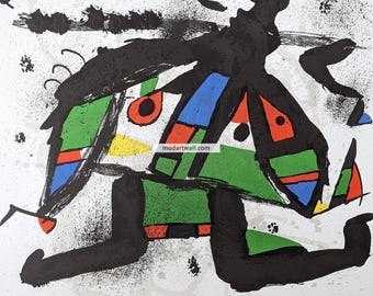 Joan Miro original exhibition poster Authentic Fine Art Wall Print Wall Art Decor Home Office Modern Wall Decor