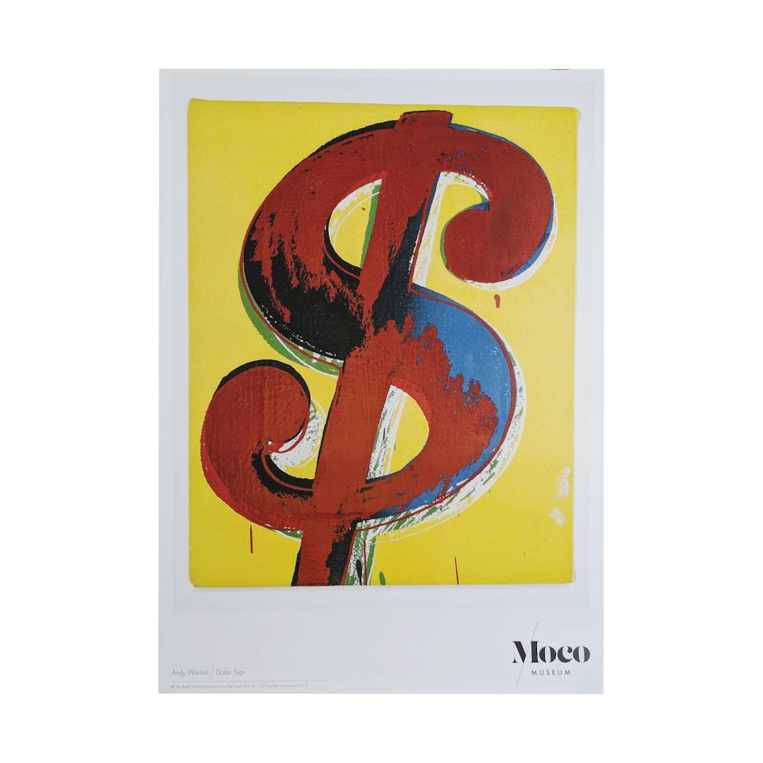 Andy Warhol Exhibition Poster Dollar Sign - Etsy