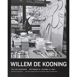 Willem de Kooning original exhibition poster Fine Art Wall Print Wall Art Decor Home Office Modern Wall Decor Wall Art Stylish Wall