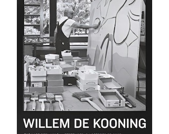Willem de Kooning original exhibition poster Fine Art Wall Print Wall Art Decor Home Office Modern Wall Decor Wall Art Stylish Wall