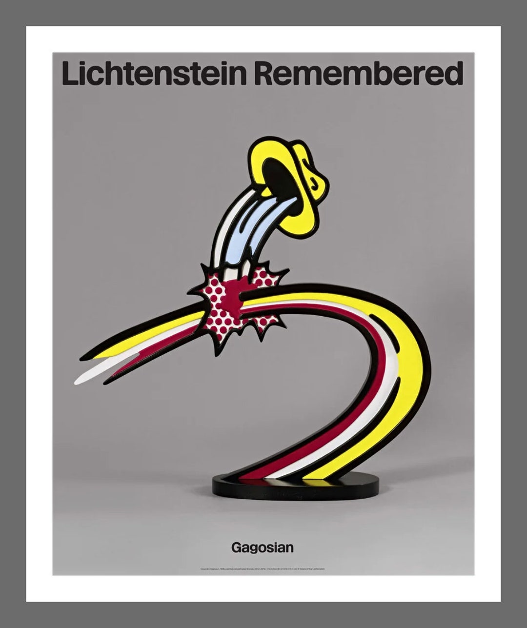 Roy Lichtenstein Original Exhibition Poster Coup De Chapeau 1 Etsy