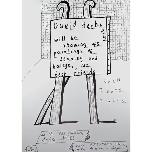 David Hockney Dog Show Original and Authentic exhibition Poster print