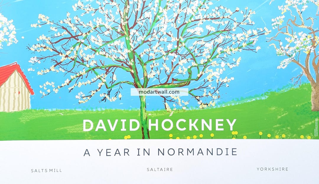 ポスター/A Year in Normandie Tree/デビット ホックニー David Hockney | A YEAR IN NORMANDIE, Purple Trees (2023