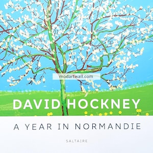 Cartel original de la exposición de David Hockney: Un año en Normandía