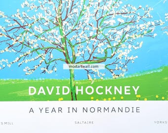 David Hockney Original Exhibition Poster A Year in Normandie David Hockney Original Exhibition Poster A Year in Normandie
