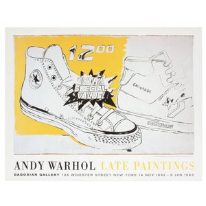 Cartel de la exposición original de Andy Warhol The Late Paintings 1992
