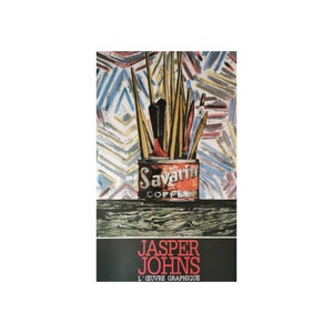 Jasper Johns exhibition poster Expo 1986 Modern and contemporary Art poster