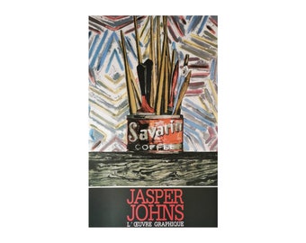 Jasper Johns exhibition poster Expo 1986 Modern and contemporary Art poster