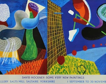 Andere Seite Ausstellung David Hockney Ausstellungsplakat originales authentisches Plakatdruck