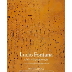 Manifesto originale della mostra di Lucio Fontana, stampa artistica da parete, decorazione da parete per la casa, ufficio, decorazione da parete moderna
