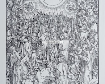 Albrecht Durer Vintage Lithograph - The Apocalypse Renaissance Wall Art Print Classic Wall Decor Renaissance Print for Home Office Fine Art