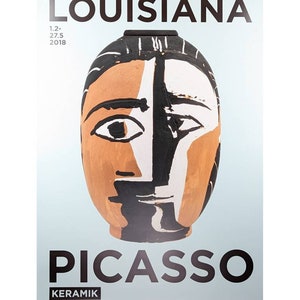 Cartel original de la exposición Cabeza de mujer de Pablo Picasso (2018)