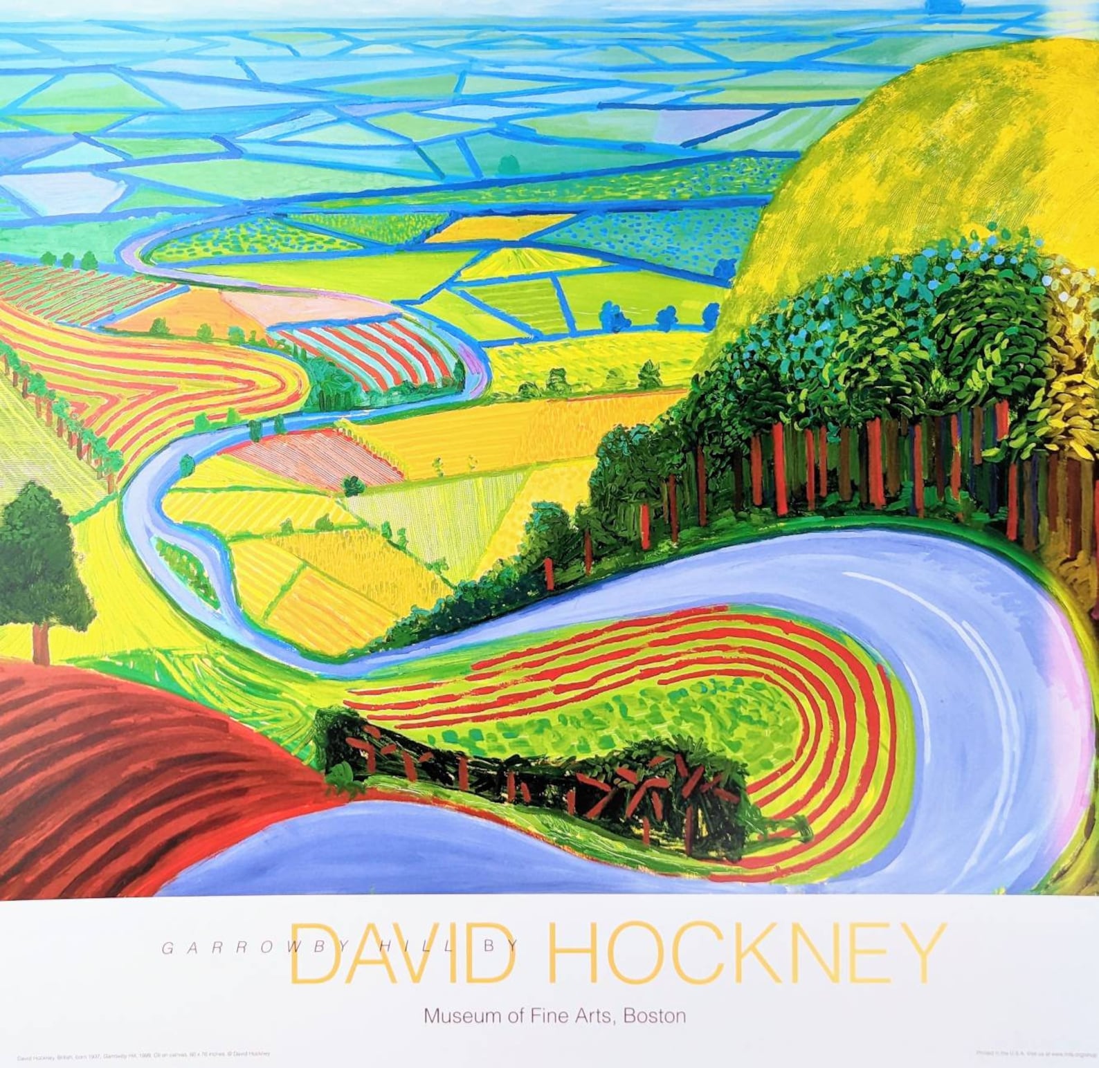 David Hockney Exhibition Poster Garrowby Hill Etsy UK
