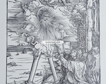 Albrecht Durer Vintage Lithograph - The Apocalypse Renaissance Wall Art Print Classic Wall Decor Renaissance Print for Home Office Fine Art