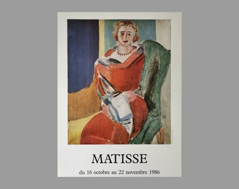 Henri Matisse exhibition poster 1986 Modern and Contemporary Art authentic vintage print poster