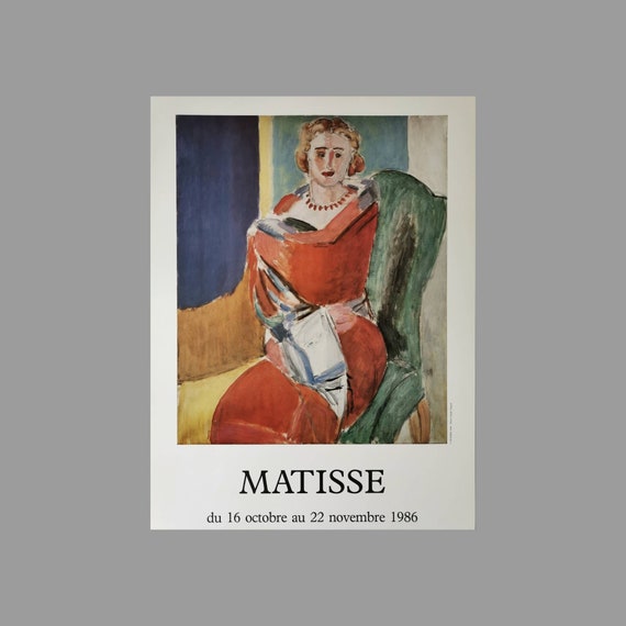 Vintage 1986 Matisse Exhibition Poster Vintage 1986 Matisse Exhibition Poster