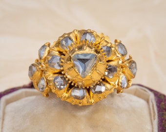 Important 19th Century Royal Siam Diamond Cluster Ring Museum-Grade