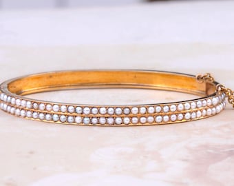 Brazalete victoriano de perlas de semillas
