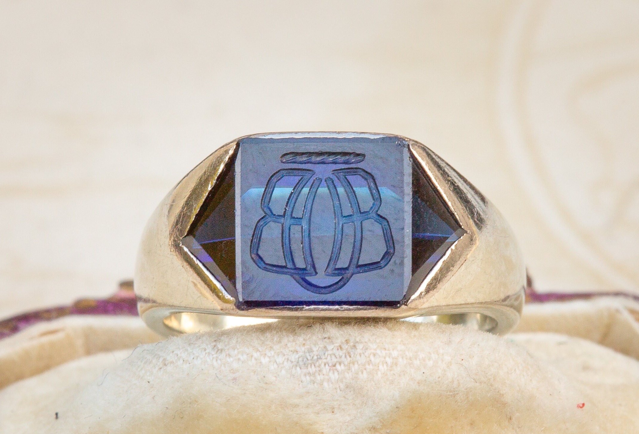 Hand Engraved Jewelry - Monogram Rings Monogram Rings