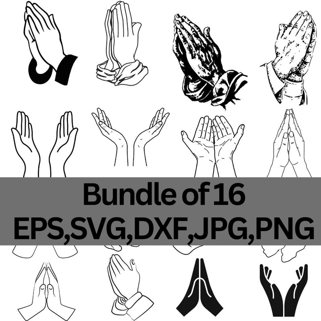 Praying Hands SVG Bundle Praying Hands Svg Praying Hands Etsy Ireland