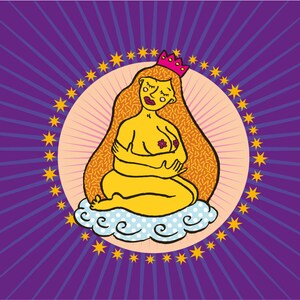Mama Mia PVSSY POST | Carte postale Maxi 12,5 x 17 cm | images féminines | Pouvoir des filles | Féminisme | Soins personnels | Positivité corporelle | avec amour