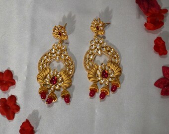 Gold Plated Kundan Earrings!