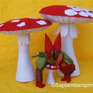 PDF Pattern Gnome Love Under a Big Mushroom