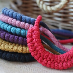 Woven chunky statement necklace in 22 colours